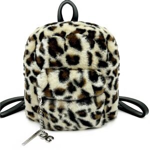 Chic Leopard Faux Fur Backpack